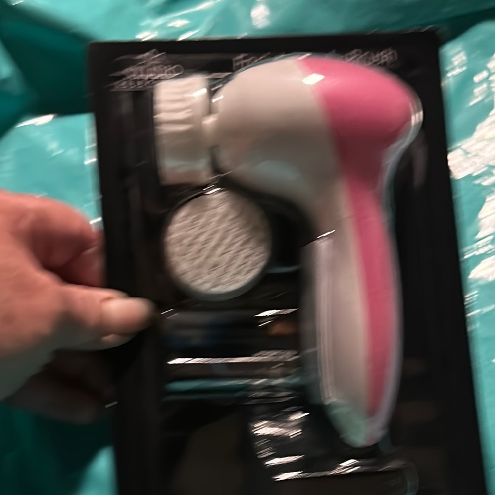 Pink and White Facial Beauty Brush